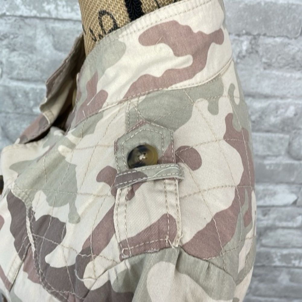 Maurice’s Lightweight Yoked Utility Style Neutral Toned Camo Button Down Coat, S - Picture 3 of 8